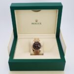 Rolex Day-Date 40 Rose Gold Chocolate Diagnonal Motif Index Dial & Fluted Bezel President Bracelet 228235 - - Image 3