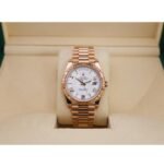 Rolex Day-Date 40 Rose Gold White Roman Dial & Fluted Bezel President Bracelet 228235 - - Image 2