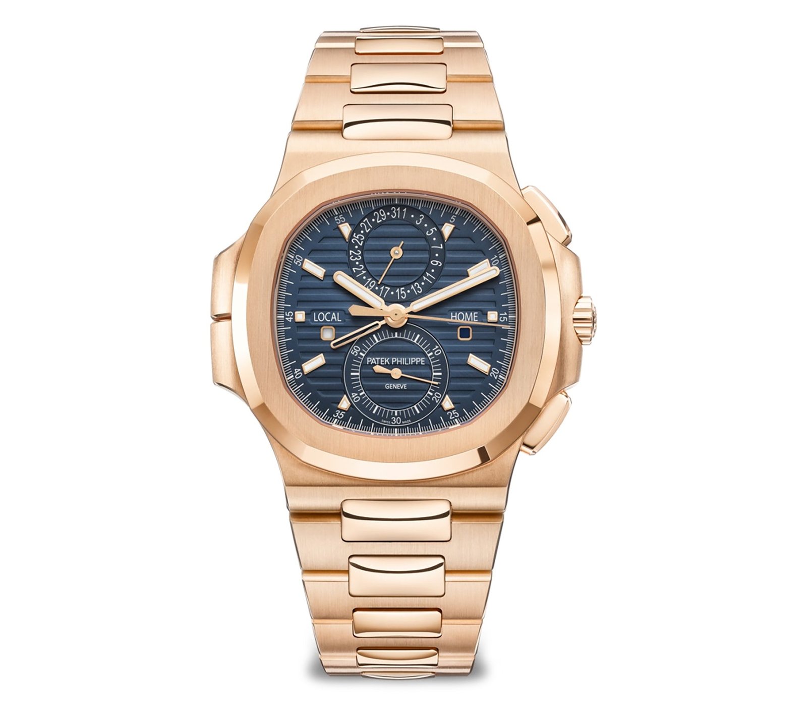 14875.jpg 41mm Travel Time Chrono 18k Rose Gold Blue Dial - Image 1