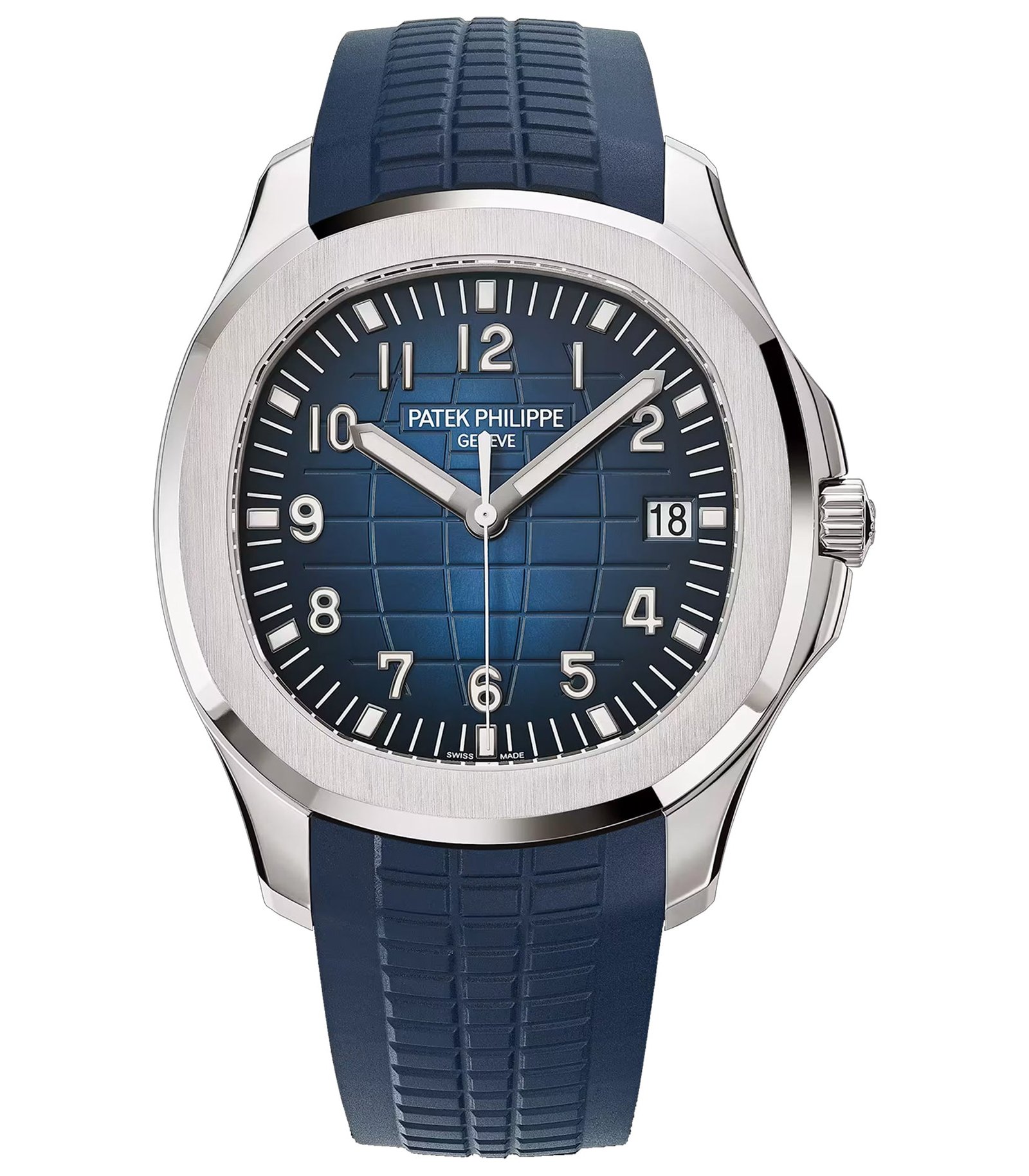 5168G-1.jpg 42mm Jumbo 18k White Gold Sunburst Blue Dial - Image 1