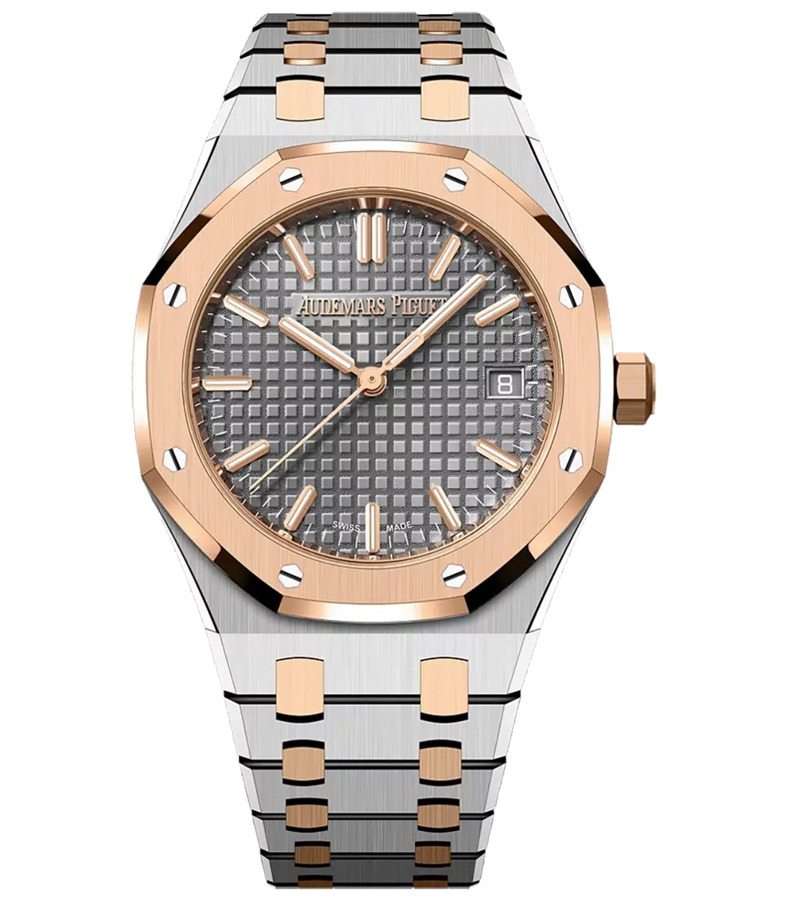 AP.jpg 34mm Stainless Steel and 18k Rose Gold Silver Dial Automatic - Image 1