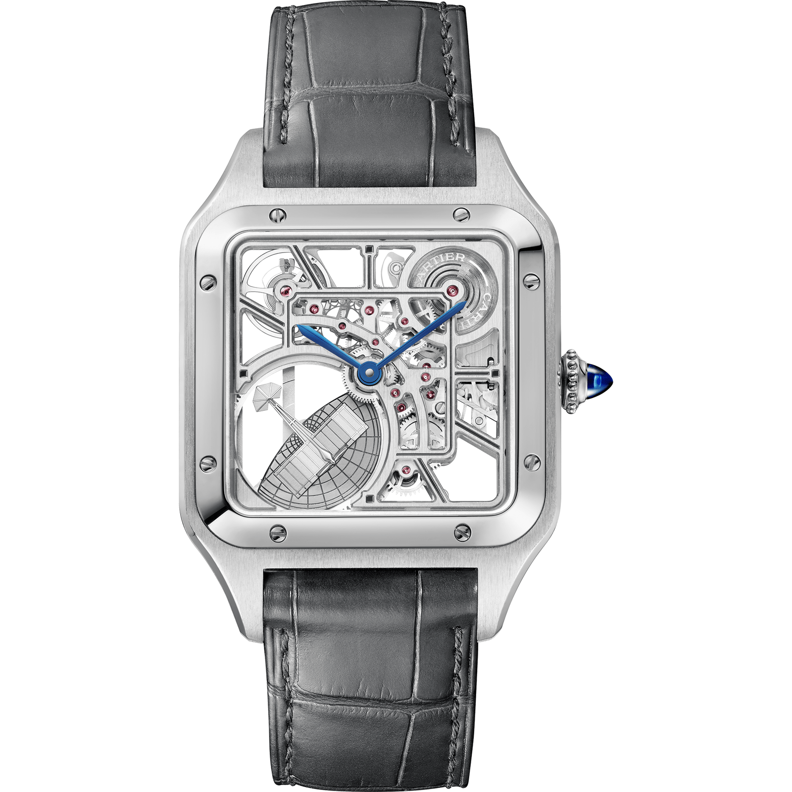CRWHSA0032_1.png Santos-Dumont Skeleton Watch with micro-rotor WHSA0032 - 图片 1