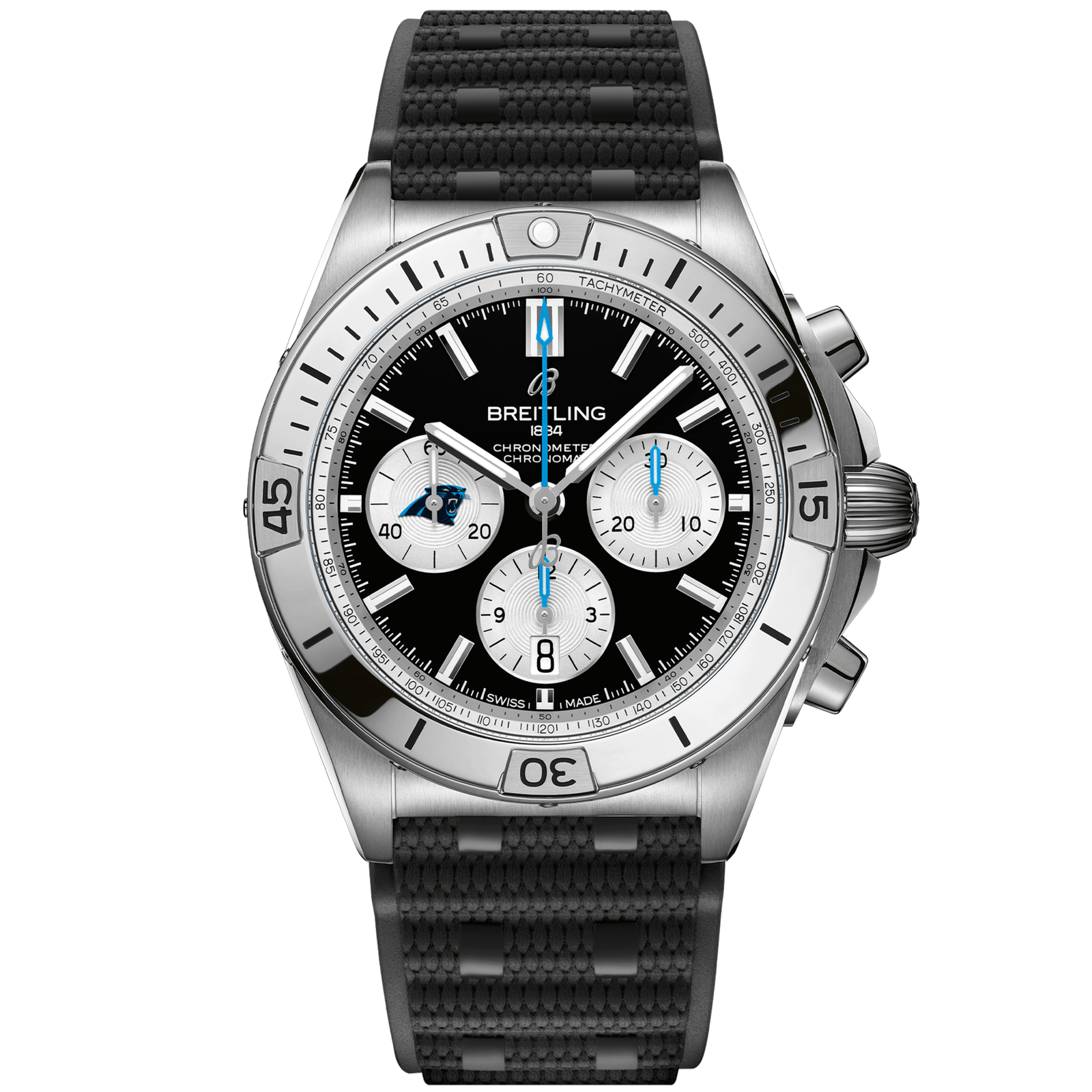 Chronomat_B0142_AB01342B1B5S1_RUBBER_CAROLINA_PANTHERS_DIGITAL-scaled-1.png Chronomat B01 42 NFL Carolina Panthers Edition AB01342B1B5S1 - 图片 1