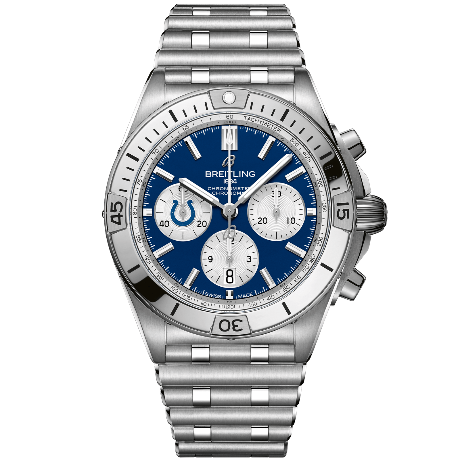 Chronomat_B0142_AB01342B1C2A1_STEEL_INDIANAPOLIS_COLTS_DIGITAL-scaled-1.png Chronomat B01 42 NFL Indianapolis Colts Edition AB01342B1C2A1 - 图片 1