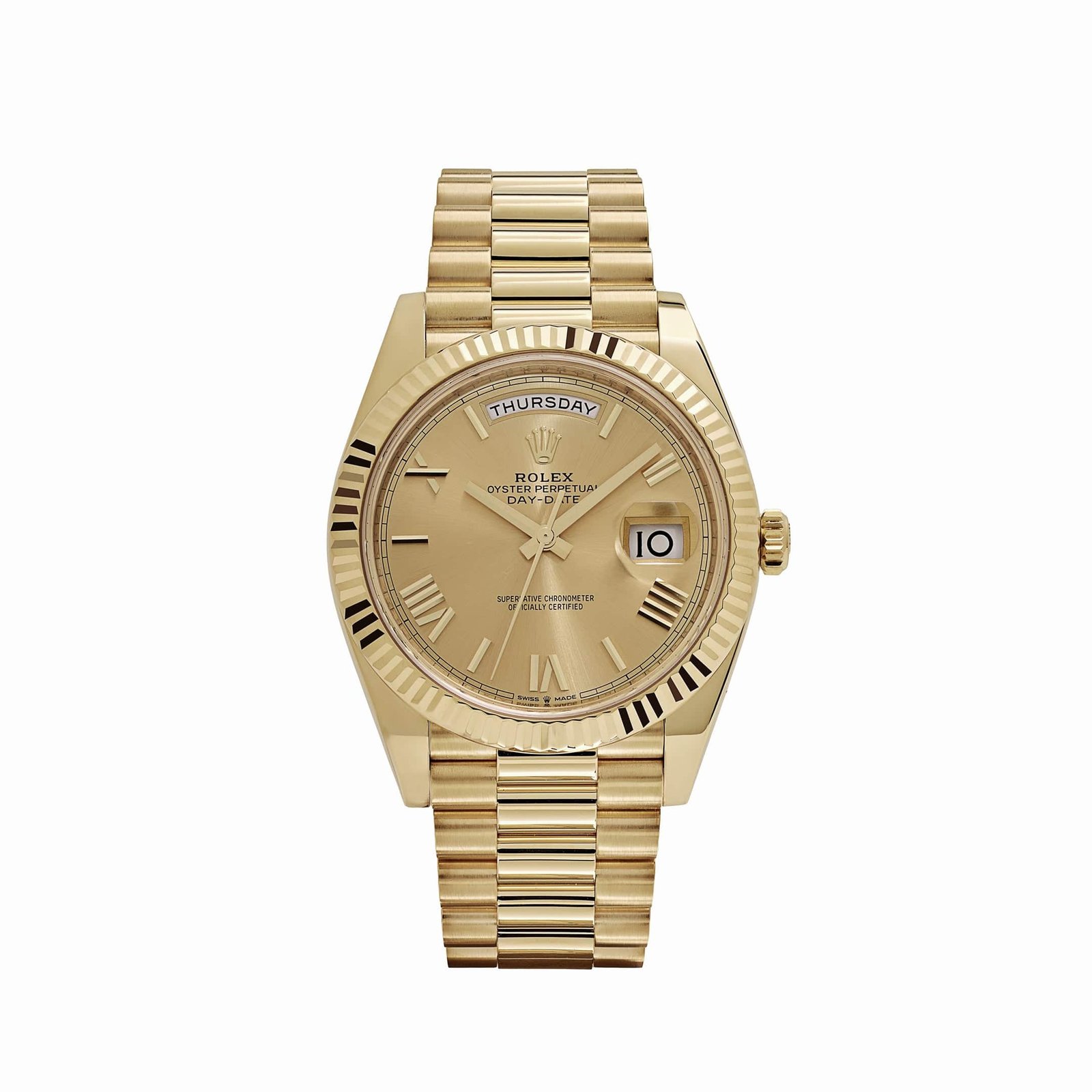 IMG-1838.jpg Rolex Day-Date II 218238 41mm Champagne Roman Dial 18k Yellow Gold President Watch - 图片 1