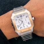 Cartier Santos W2SA0008 43mm White Dial With Two Tone Bracelet - Image 2