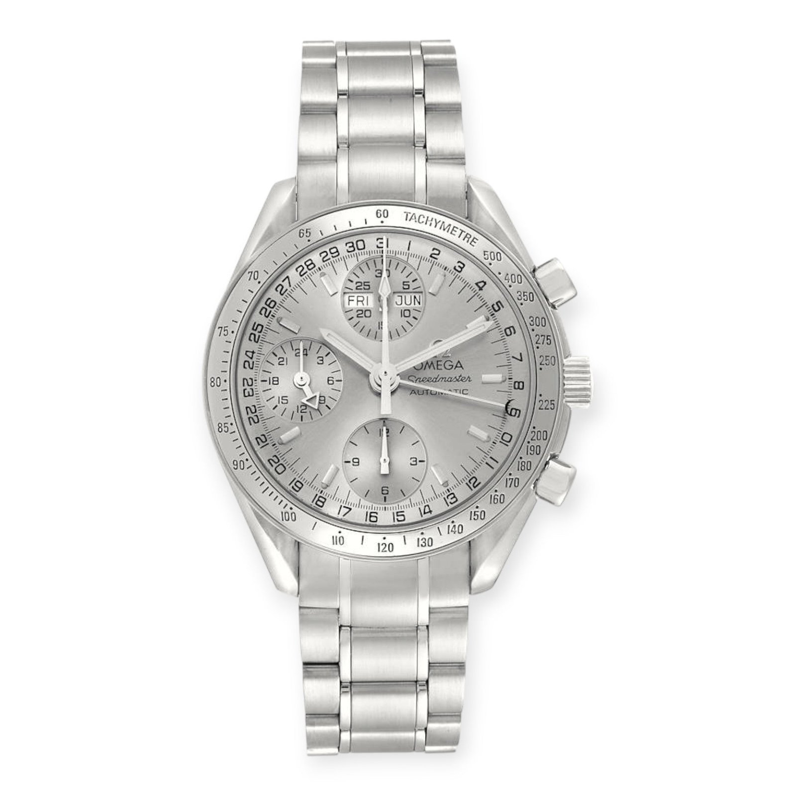 Pre-Owned-Omega-Speedmaster-3523_30_00-Day-Date-Chronograph-Steel-Mens-Watch-JD-Watches-NY.jpg Omega Speedmaster 3523.30.00 Day Date Chronograph Steel Mens Watch - Image 1