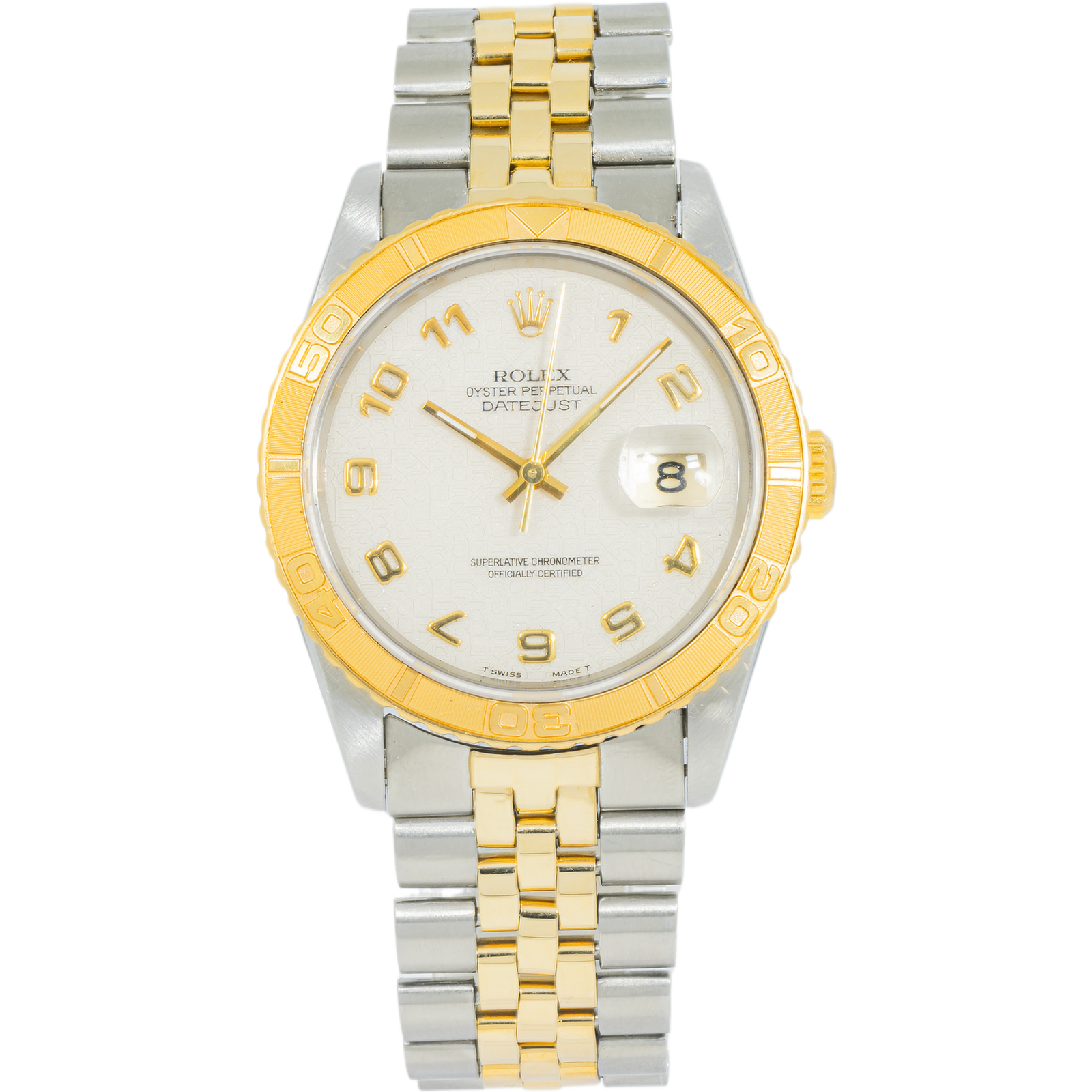 Pre-Owned-Rolex-Datejust-Turn-O-Graph-16263-Ivory-Jubilee-Arabic-Dial-36mm-Steel-18k-Yellow-Gold-Year-1988-2004-JD-Watches-NY.png Rolex Datejust Turn-O-Graph 16263 – Ivory Jubilee Arabic Dial – 36mm Steel & 18k Yellow Gold (Year: 1988-2004) - 图片 1