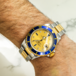 Rolex Submariner Two Tone 16613 Champagne Serti Dial Blue Insert Bezel - Image 5