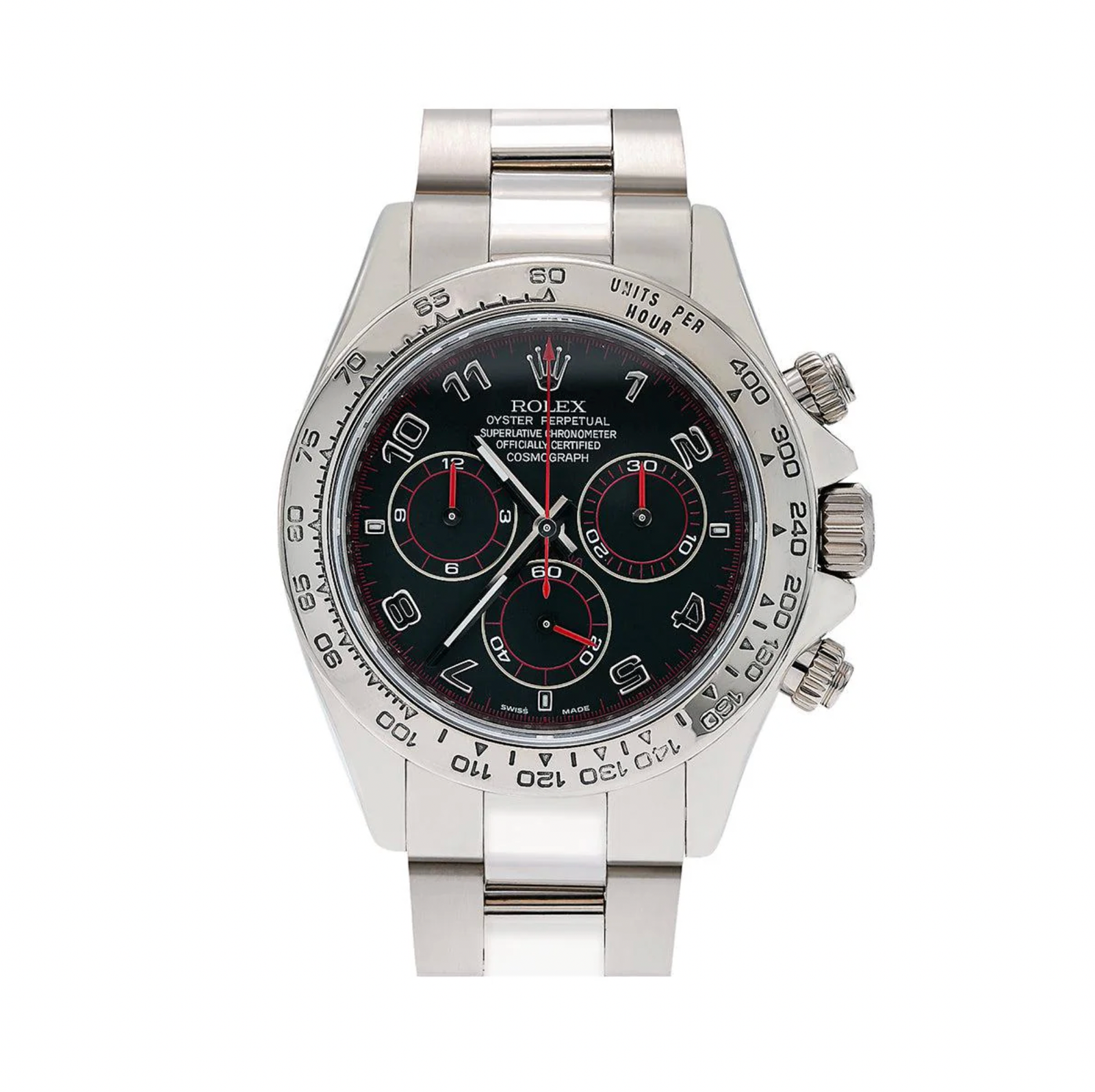 Screenshot2025-10-24at1.36.34PM.png Rolex Cosmograph Daytona 40MM 116509 Black Arabic Dial 18K White Gold Bezel Stainless Steel Oyster Bracelet - Image 1
