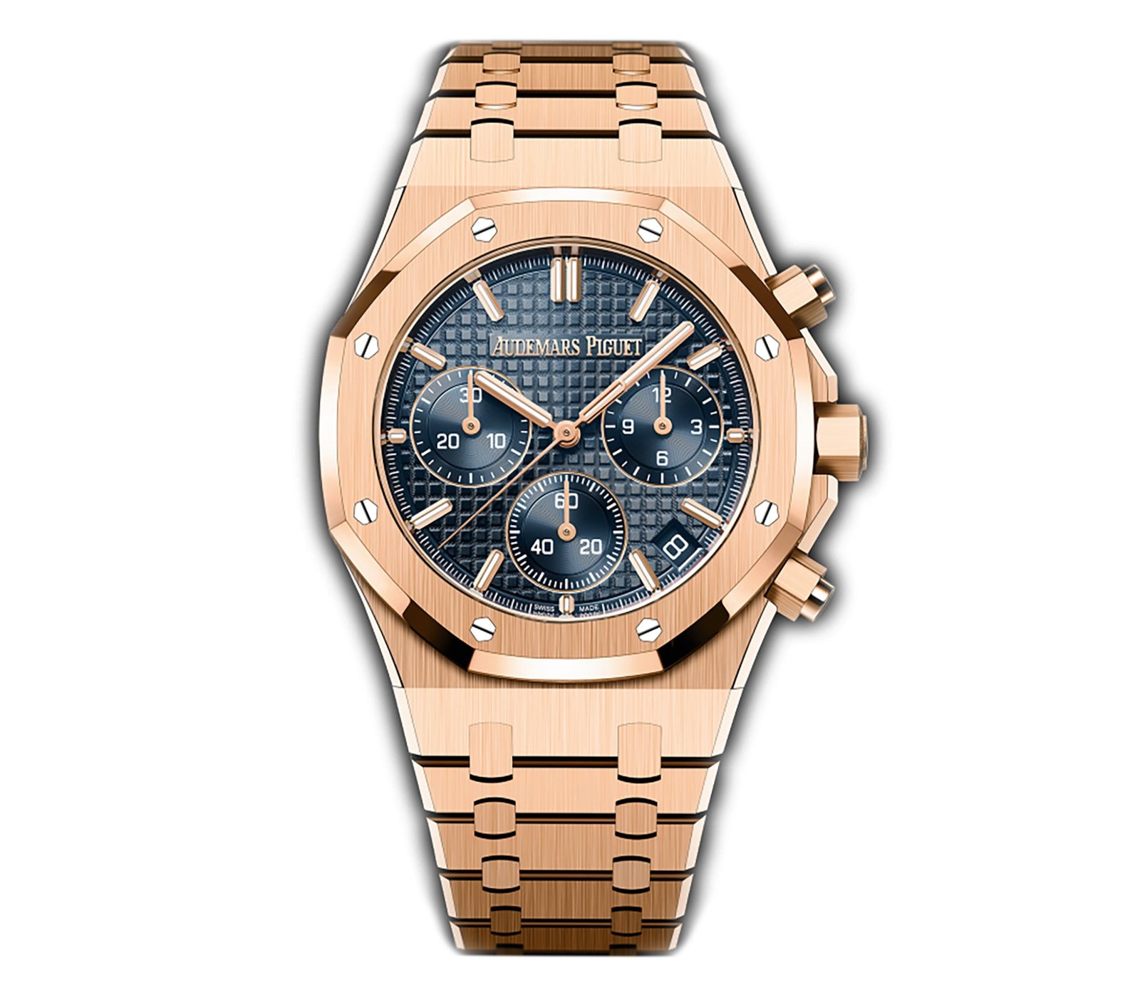 Untitled-7_a9cd09a1-f1ba-4072-828f-9cdd66730a37.jpg 41mm Chronograph 18k Rose Gold Blue Dial On Bracelet - Image 1
